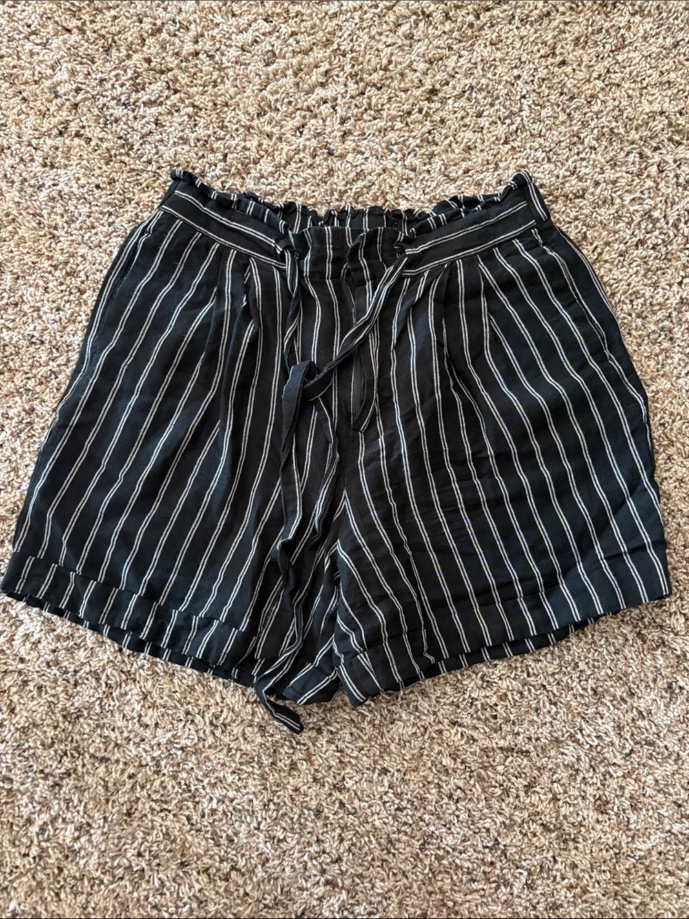 A New Day Linen Shorts Striped S